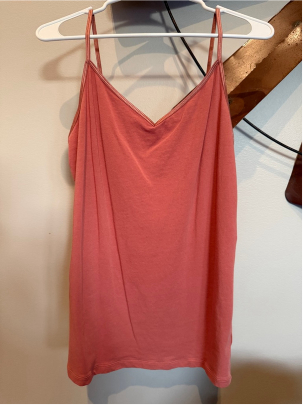 CAbi Salmon Pink V-Neck Cami Size L EUC